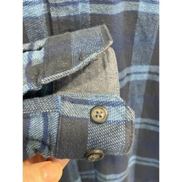 Anchorage Plaid Blue Flannel Button Down Shirt Men's Sz XXL - Picture 7 of 12